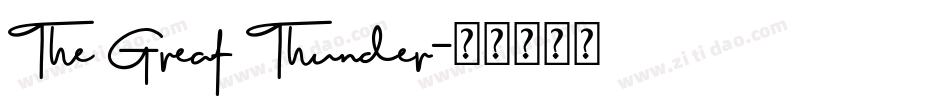 The Great Thunder字体转换